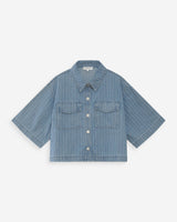 Chemise en jean courte oversize stripedblue Vita