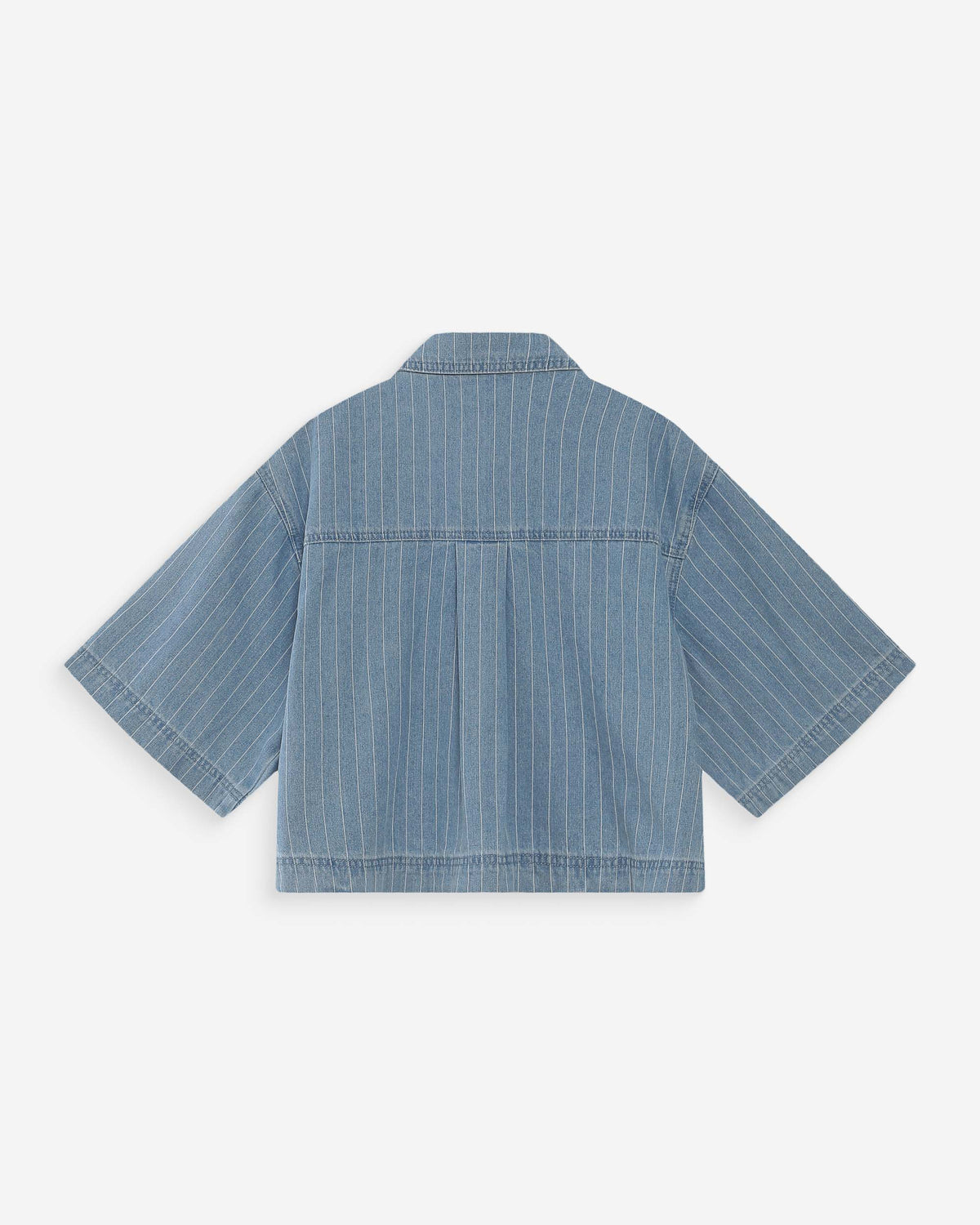 Chemise en jean courte oversize stripedblue Vita