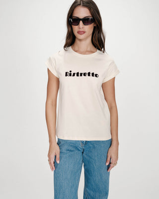 T-shirt en coton à message imprimé chocolat Vico