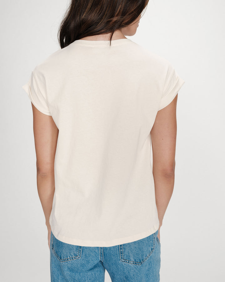 T-shirt en coton à message imprimé chocolat Vico