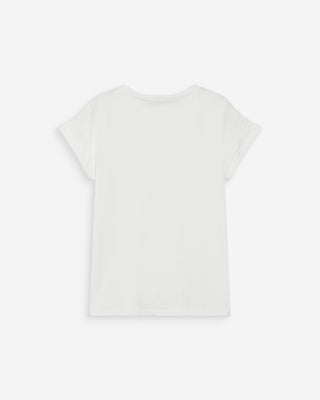 T-shirt en coton à message imprimé fuchsia Vico
