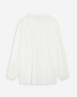 Oversized cotton shirt with puff sleeves ivoire Vibes