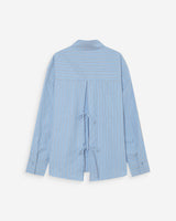Chemise oversize rayée à nouer dans le dos bleuet Valerie