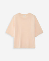 Pull oversize en laine col rond amande Vamos