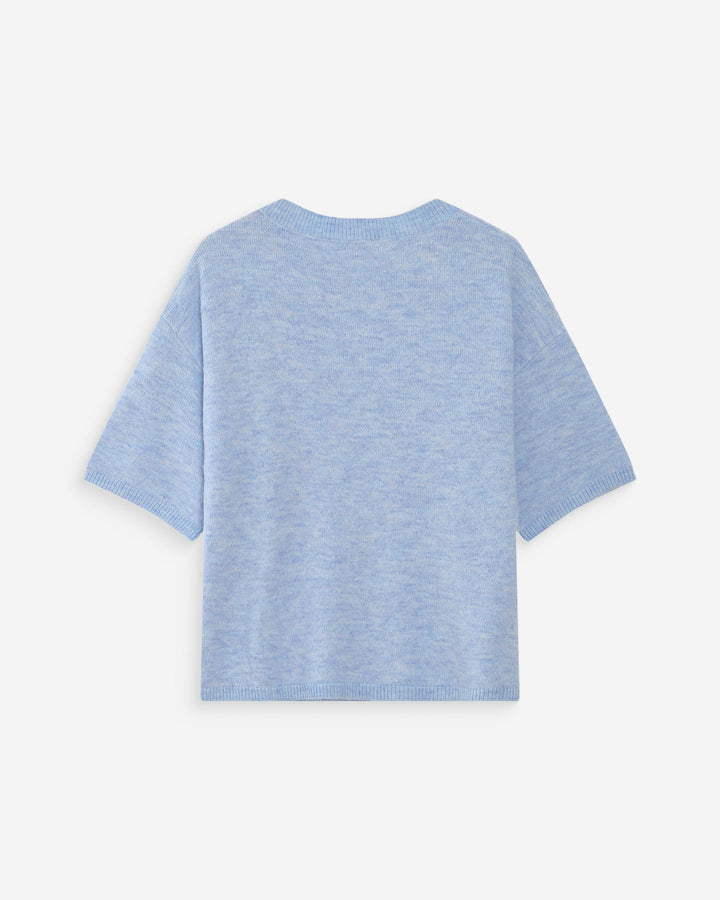 Pull oversize en laine col rond ciel Vamos