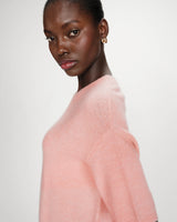 Oversized wool crew-neck sweater peche Vamos