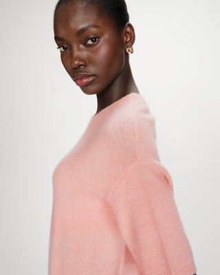 Oversized wool crew-neck sweater peche Vamos
