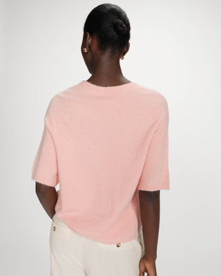 Oversized wool crew-neck sweater peche Vamos