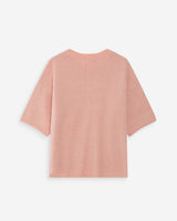 Oversized wool crew-neck sweater peche Vamos