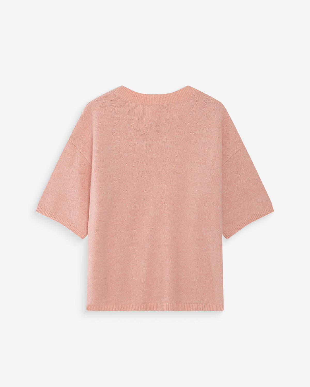 Oversized wool crew-neck sweater peche Vamos
