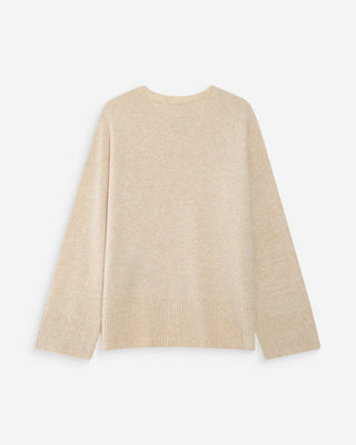 Pull oversize en maille à message brodé marine Viggo