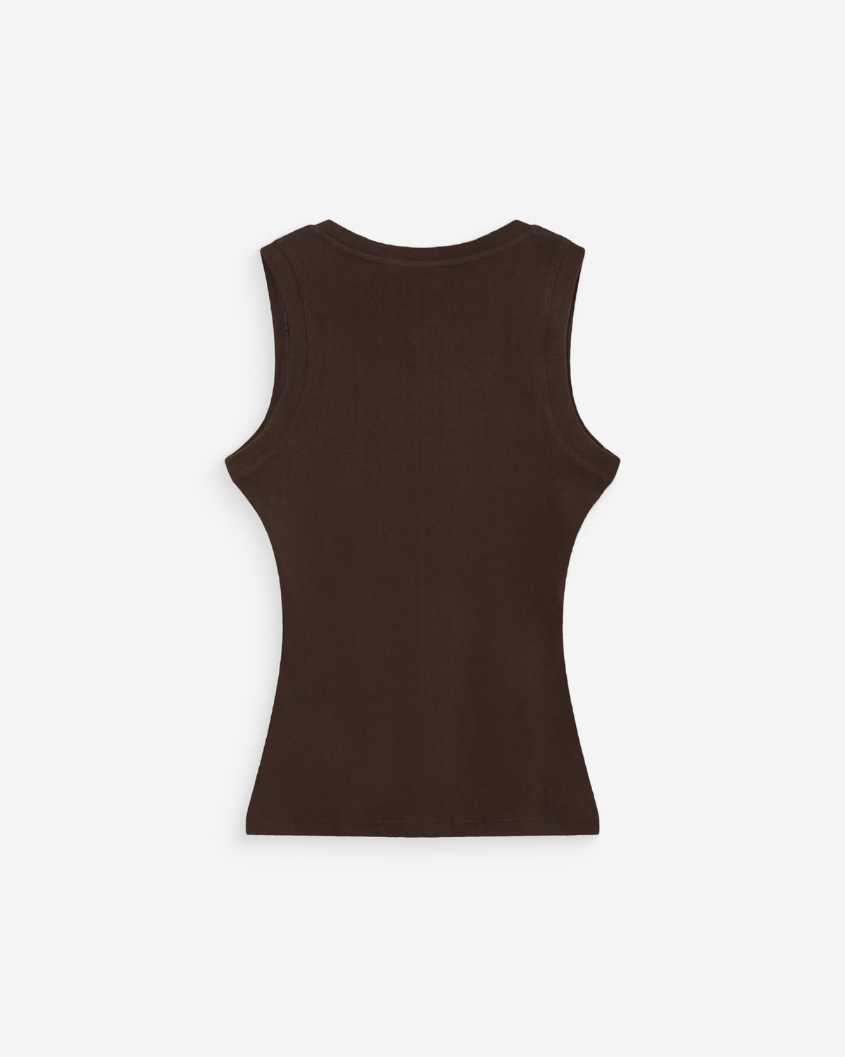 Fitted cotton jersey tank top chocolat Valou