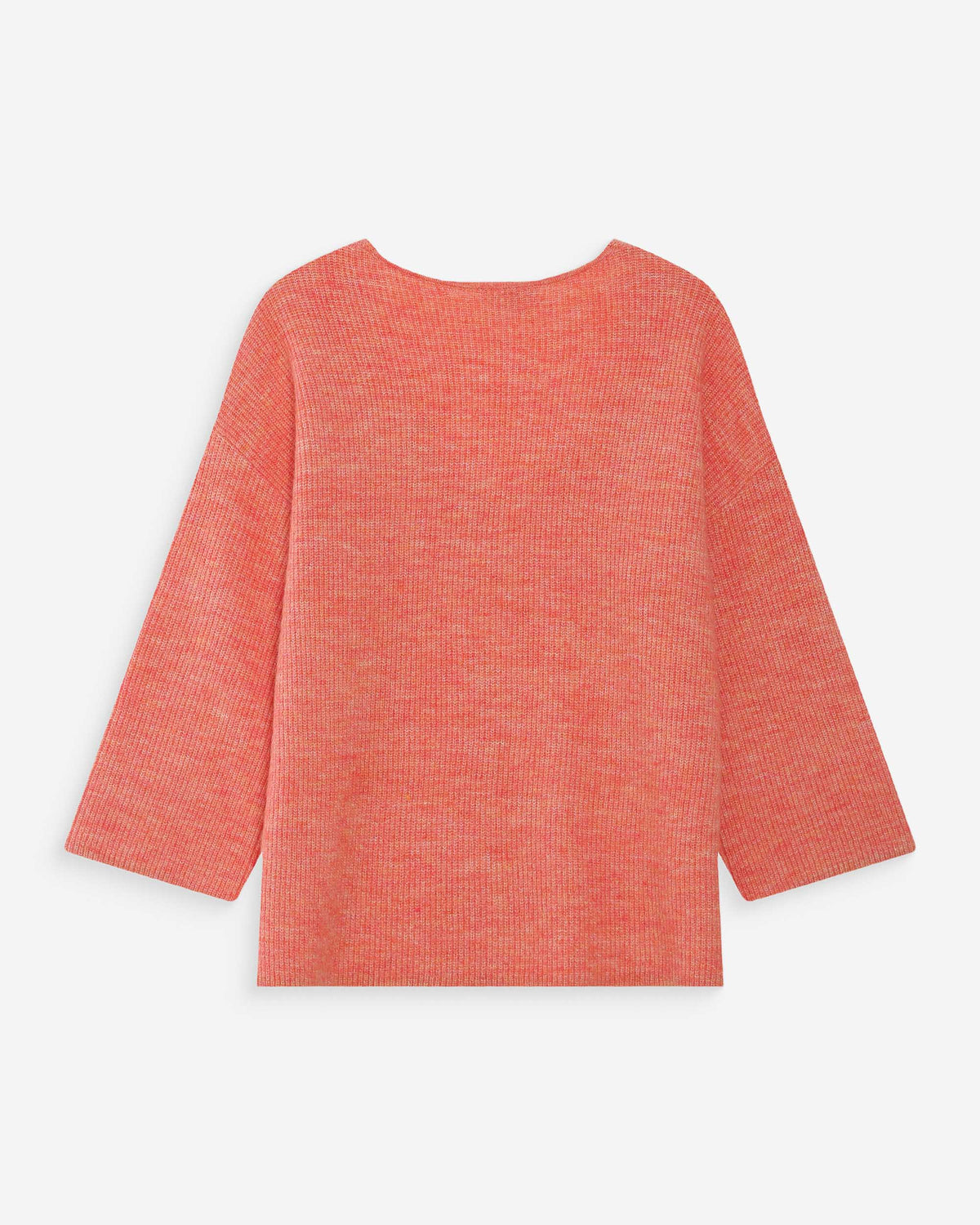 Oversized V-neck 3/4 sleeve sweater corail Vicenzo