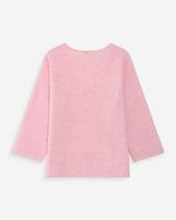 Oversized V-neck 3/4 sleeve sweater rose Vicenzo
