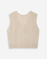 Sleeveless V-neck cardigan with buttons sable Nars