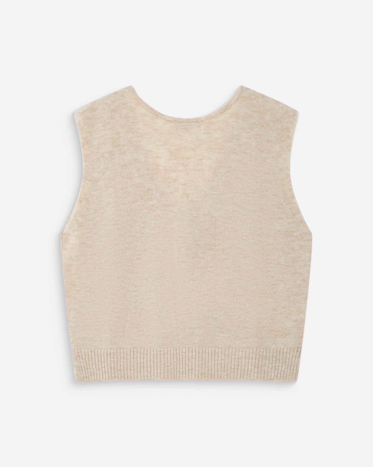 Sleeveless V-neck cardigan with buttons sable Nars