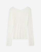 Cardigan ajusté col V manches longues ivoire Volage