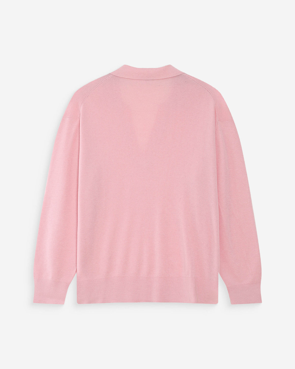 Pull oversize à col polo rose Vaporetto