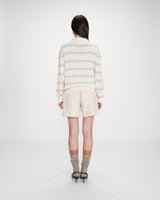 Pull oversize à col polo vanille Vaporetto