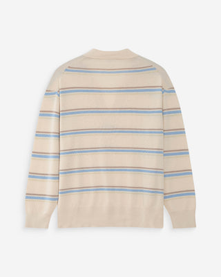 Pull oversize à col polo vanille Vaporetto