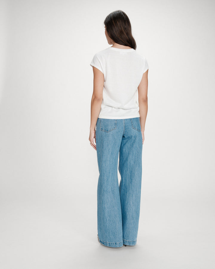 Top de lurex con escote en V ivoire Valsons