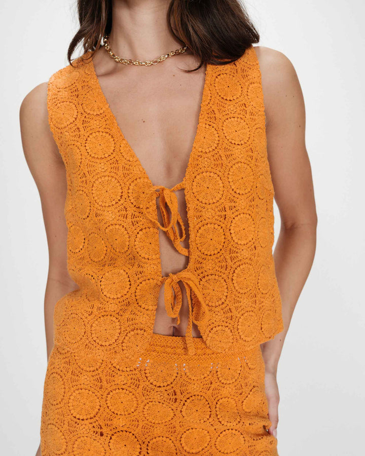 Top de crochet con escote en V or Vony