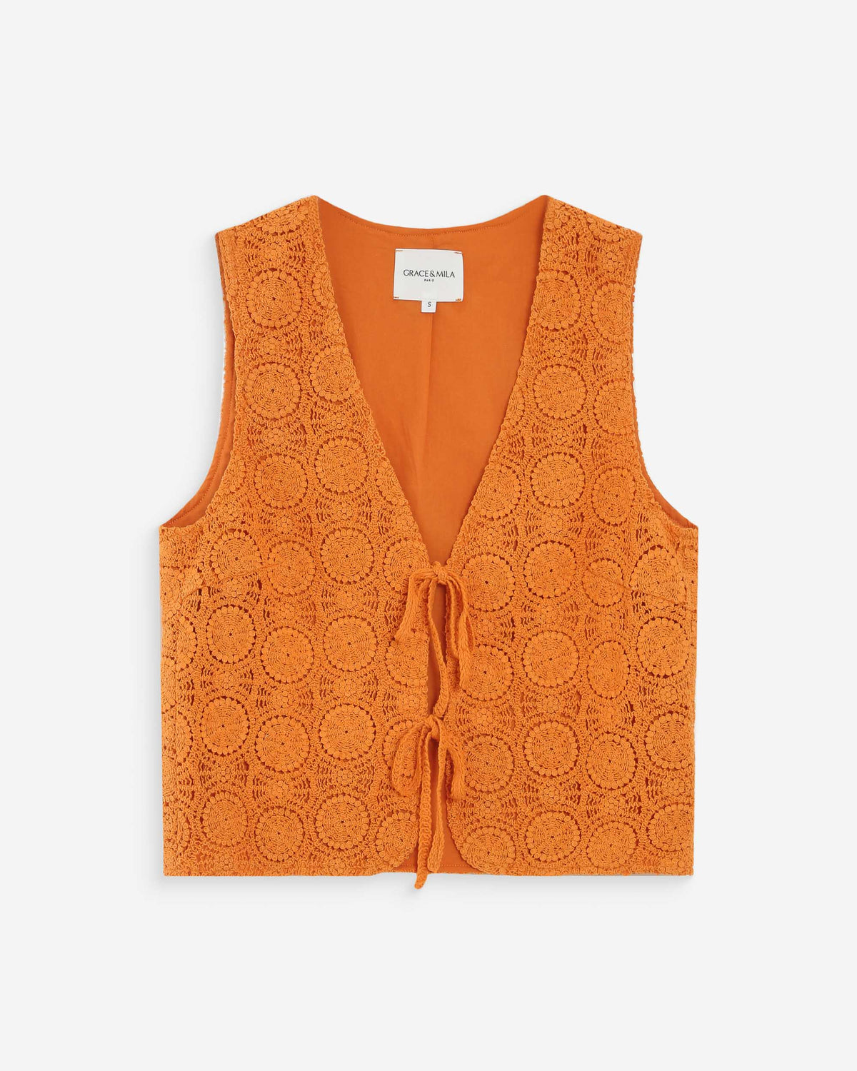 Top de crochet con escote en V or Vony