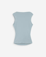Draped sleeveless high-neck top ciel Valley