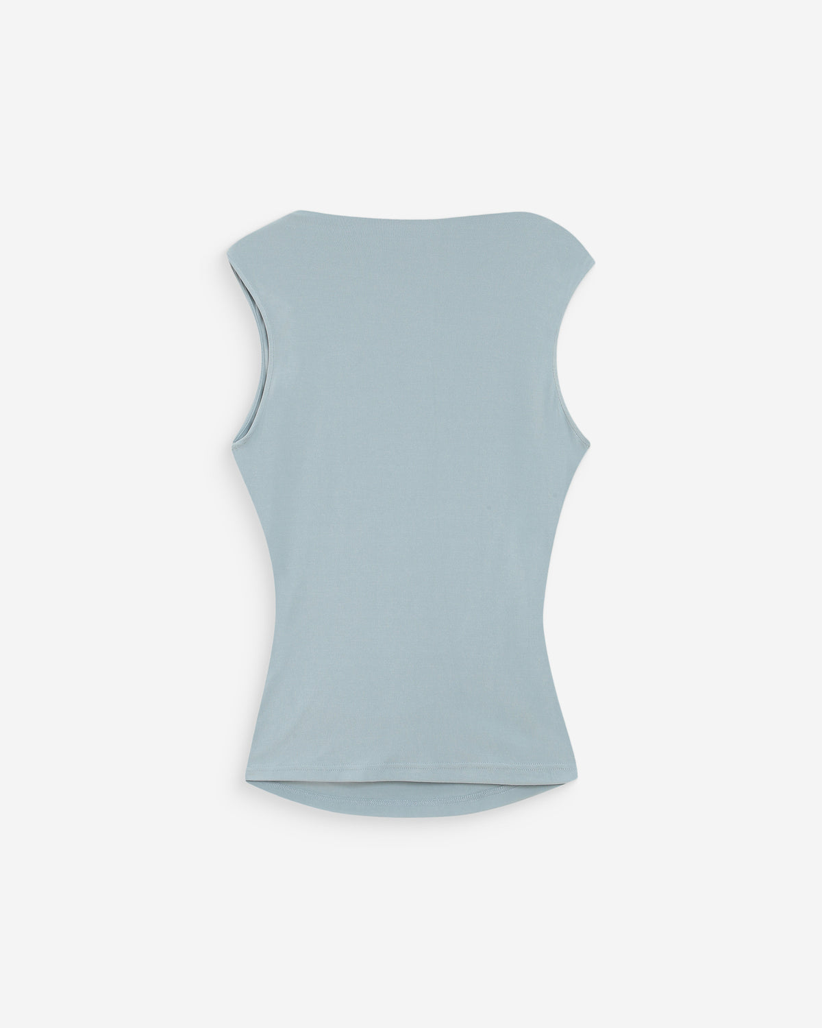 Draped sleeveless high-neck top ciel Valley