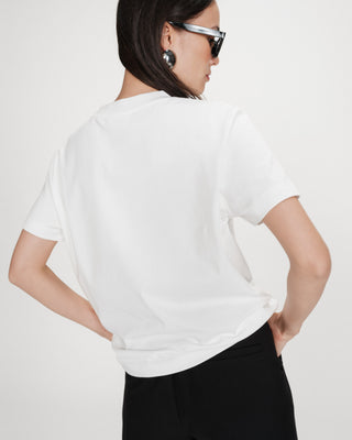 T-shirt en coton manches courtes ivoire Vanders