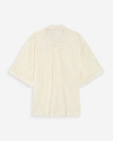 Sheer lace shirt 3/4 sleeves ecru Vendel