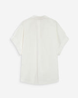 Blouse large en coton manches courtes ivoire Versigny