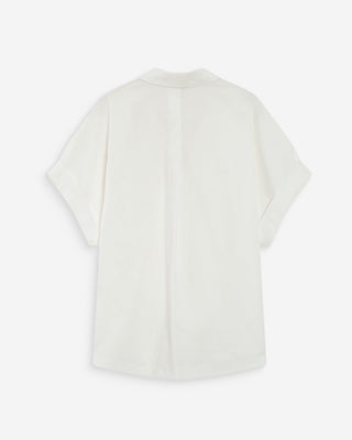 Blouse large en coton manches courtes ivoire Versigny