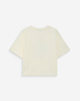 Oversized cotton slogan top ecru Voss