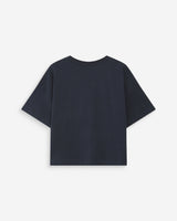 Oversized cotton slogan top marine Voss
