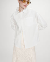 Chemise oversize en coton à nouer dans le dos ivoire Valerie
