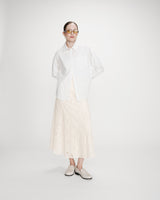 Chemise oversize en coton à nouer dans le dos ivoire Valerie