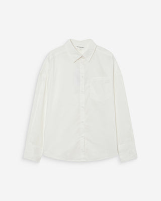 Chemise oversize en coton à nouer dans le dos ivoire Valerie