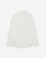 Chemise oversize en coton à nouer dans le dos ivoire Valerie