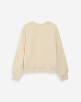 Crew-neck sweatshirt with pleats and buttons vanille Vonan
