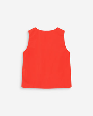 Top en coton sans manches col V sanguine Vagabond