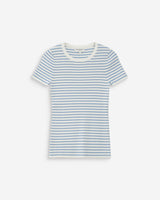 Pull en fine maille ajusté manches courtes bleuet Vendredi