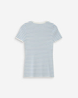 Pull en fine maille ajusté manches courtes bleuet Vendredi