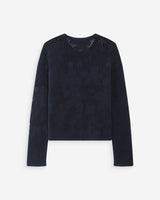 Openwork knit long-sleeve cardigan marine Velasquez
