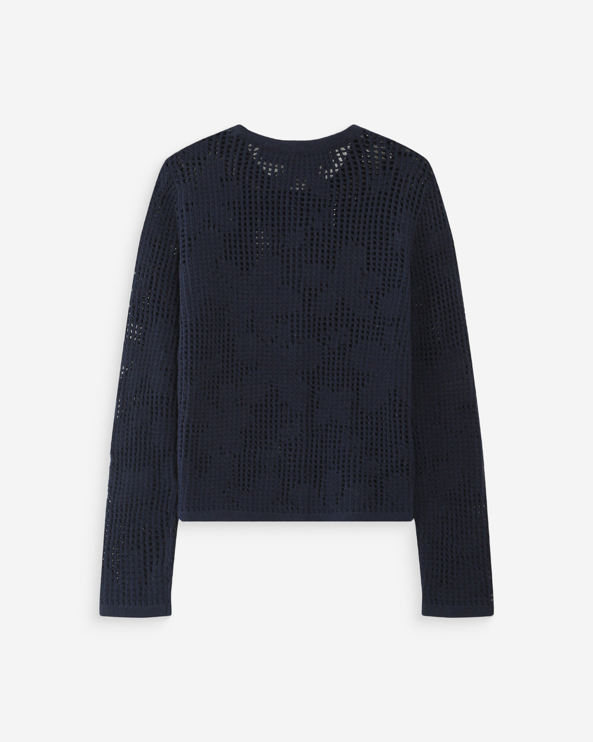 Openwork knit long-sleeve cardigan marine Velasquez