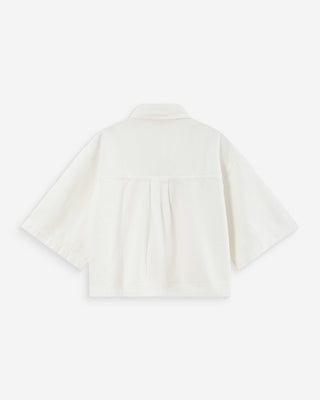 Chemise oversize en denim white Vita