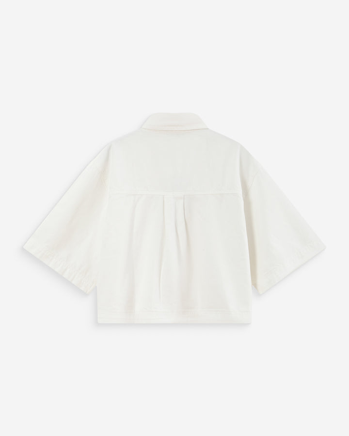 Chemise oversize en denim white Vita