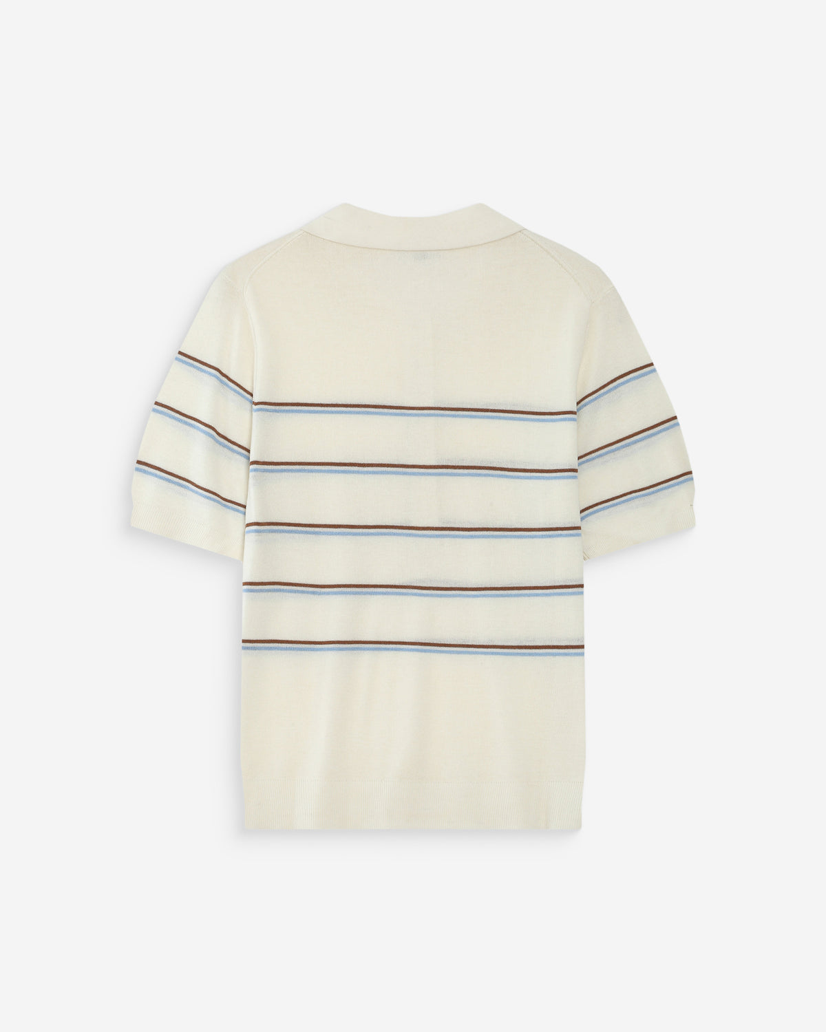 Striped short-sleeve polo ecru Veracruz