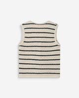 Gilet en maille sans manches col V ecru Vincennes