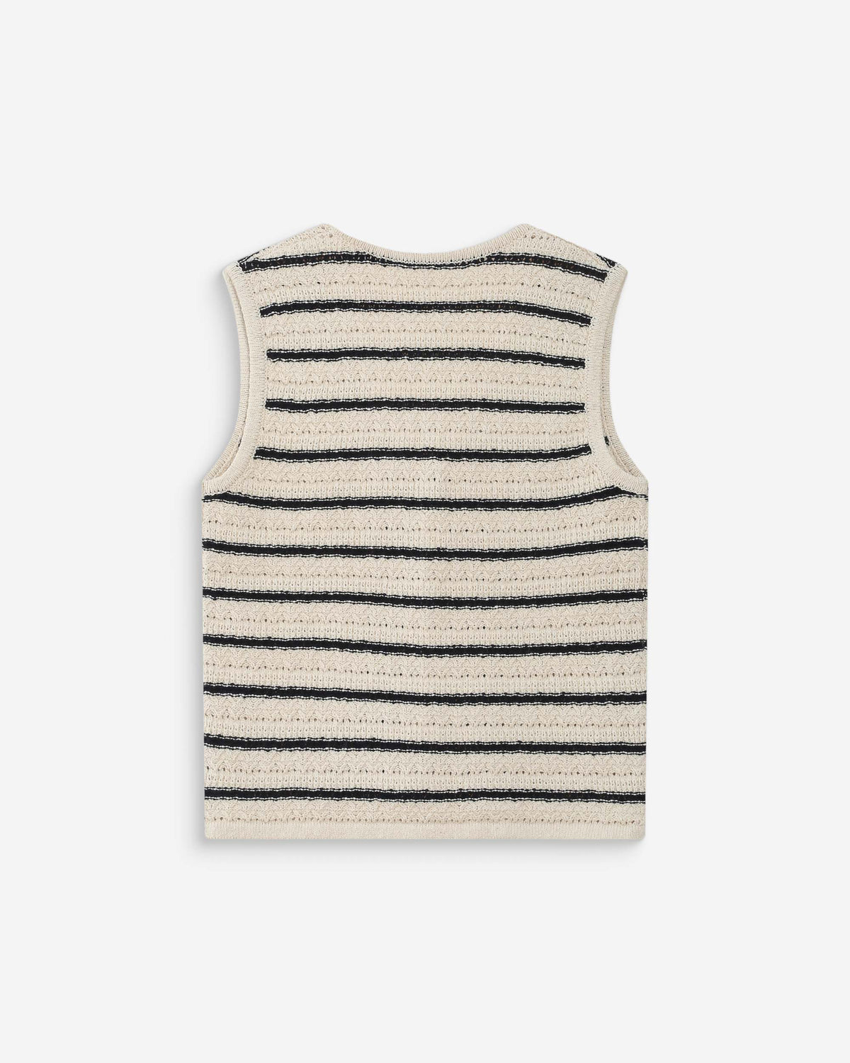 Gilet en maille sans manches col V ecru Vincennes